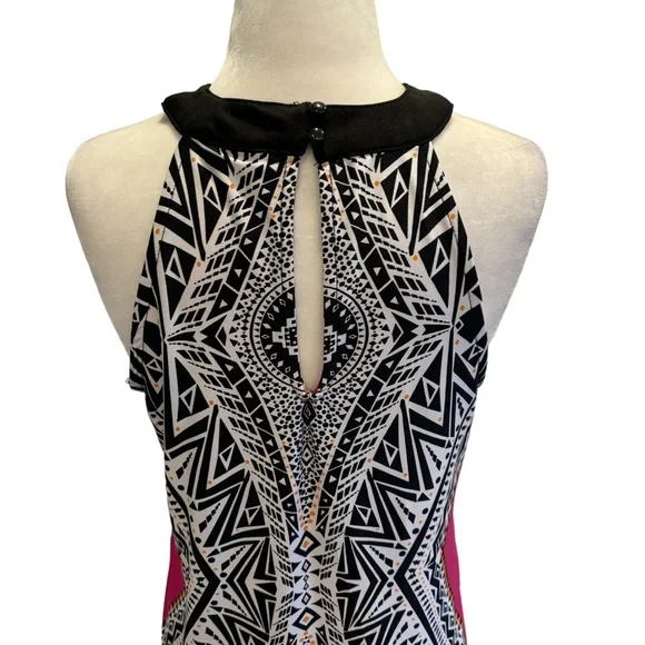 Venus Sheath Dress Black, White and Pink Small - Picture 8 of 13